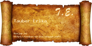 Tauber Erika névjegykártya